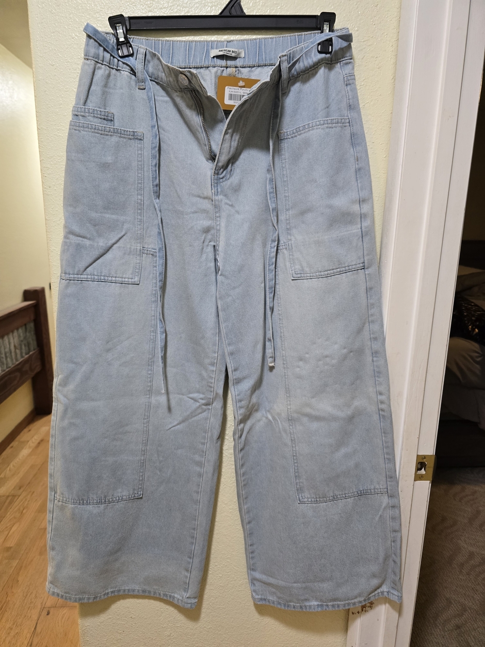 Rodeo Quincy Light Blue Women’s Wide-Leg Utility Jeans